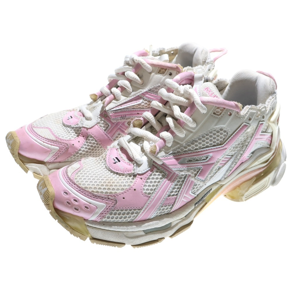 BALENCIAGA(バレンシアガ) Runner ランナー ダメージ加工 ローカットスニーカー ホワイト/ピンク 712821