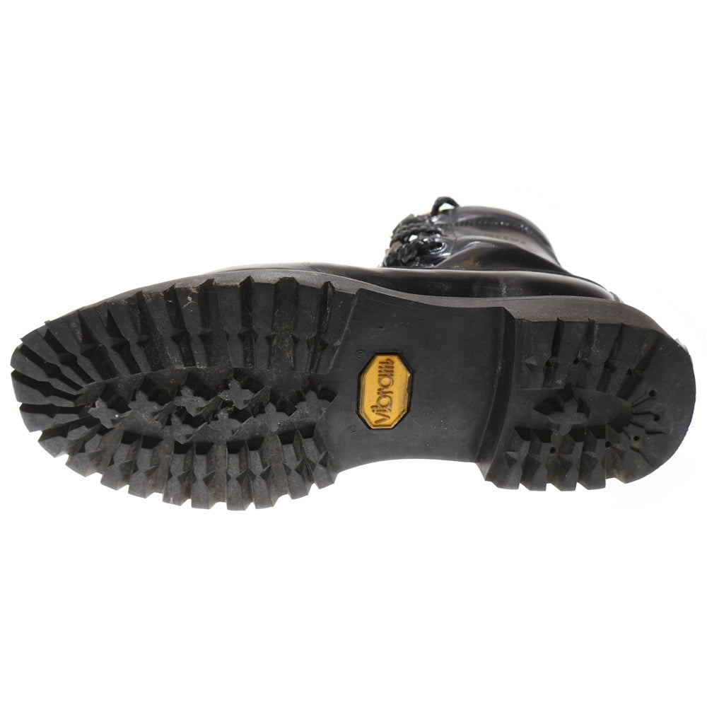 CHROME HEARTS(クロムハーツ) ×Chippewa FIREMAN CENTER ZIP チペワ ファイヤーマン センターダガージップレースアップレザーブーツ ブラック