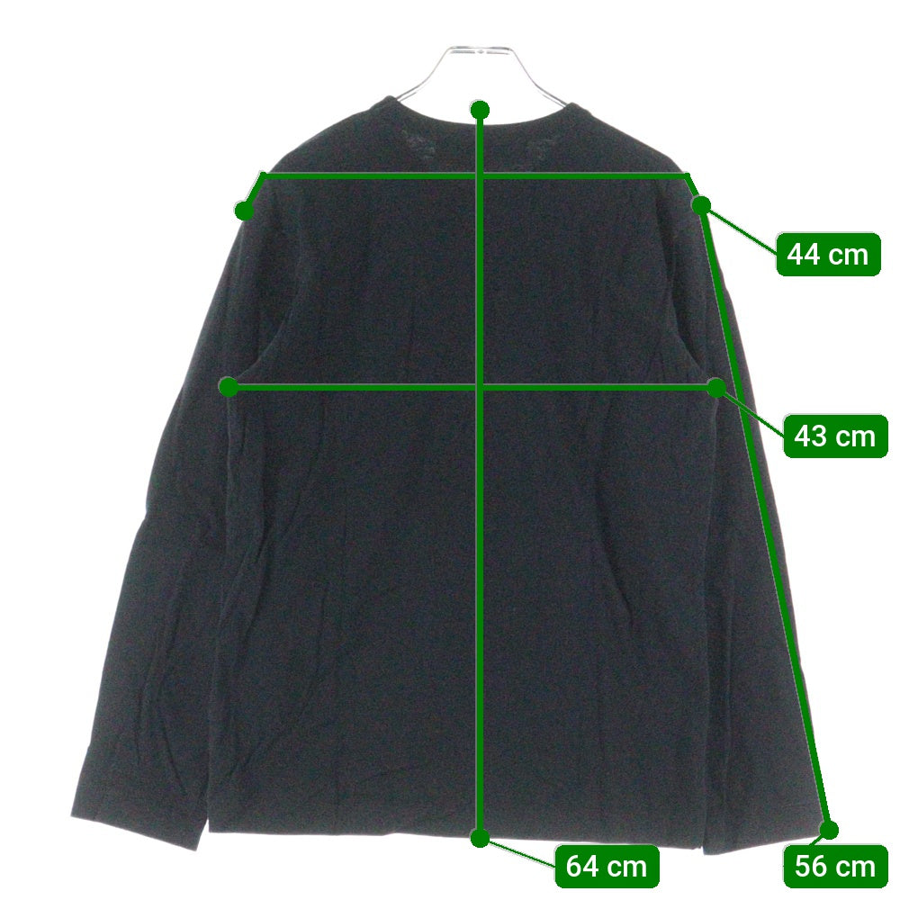 PLAY COMME des GARCONS(プレイコムデギャルソン) L/S T-Shirt ロゴ刺繍 長袖Tシャツ ロンT ブラック AZ-T120