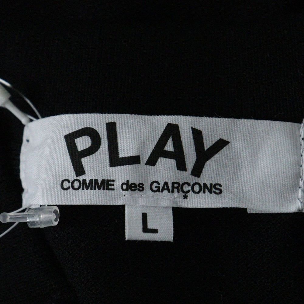 PLAY COMME des GARCONS(プレイコムデギャルソン) S/S Polo Shirt ロゴ刺繍 半袖ポロシャツ ブラック AZ-T005