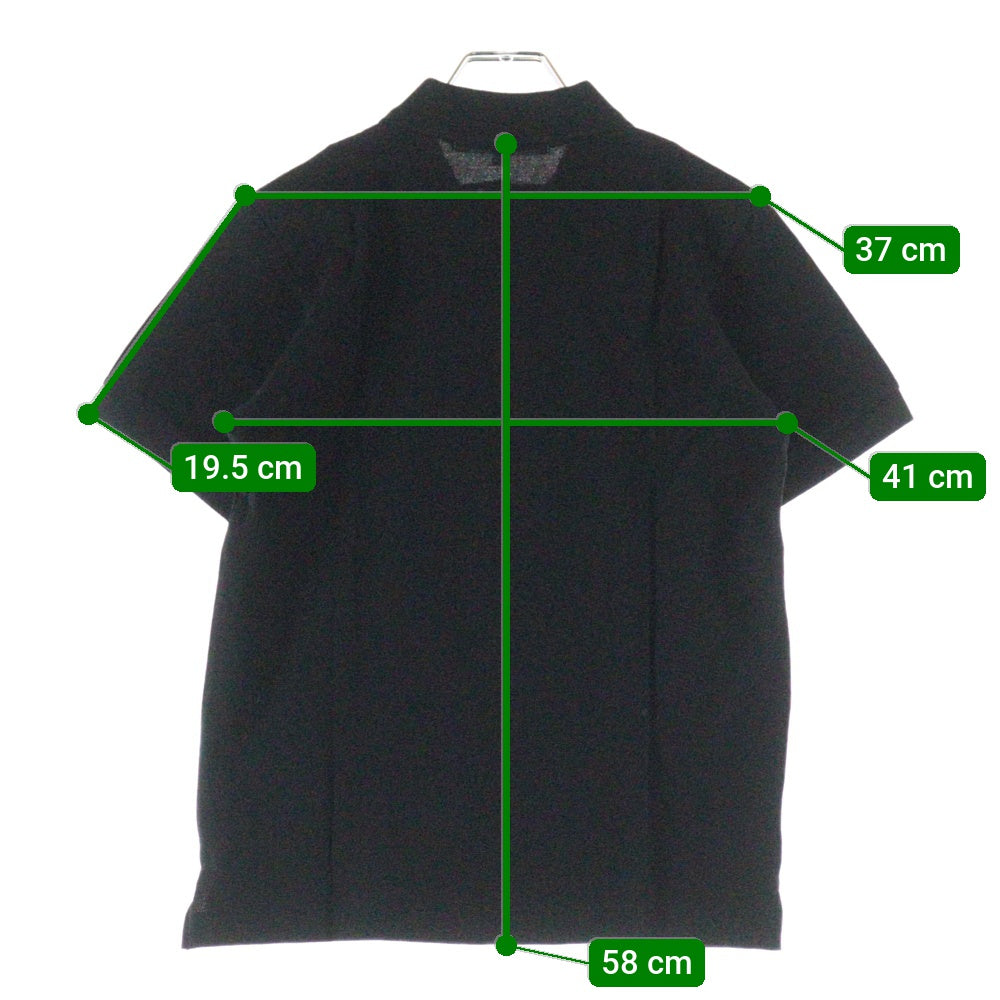 PLAY COMME des GARCONS(プレイコムデギャルソン) S/S Polo Shirt ロゴ刺繍 半袖ポロシャツ ブラック AZ-T005