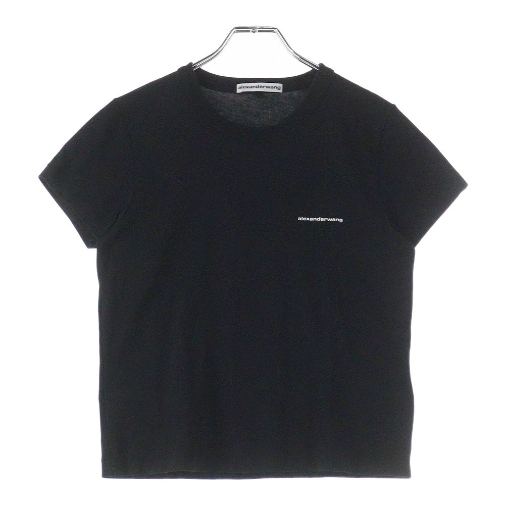 ALEXANDER WANG(アレキサンダーワン) Shrunken Tee ロゴプリント半袖Tシャツ ブラック 1CC2221634