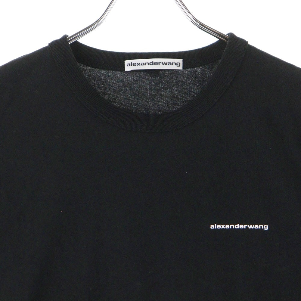 ALEXANDER WANG(アレキサンダーワン) Shrunken Tee ロゴプリント半袖Tシャツ ブラック 1CC2221634