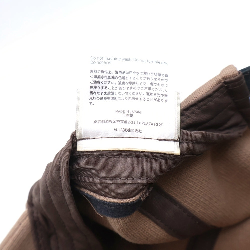 VUJADE(ヴジャデ) ROY SASIKO COTTON HAT ロイサシココットンハット キャップ 帽子 ベージュ 009-3801-BG