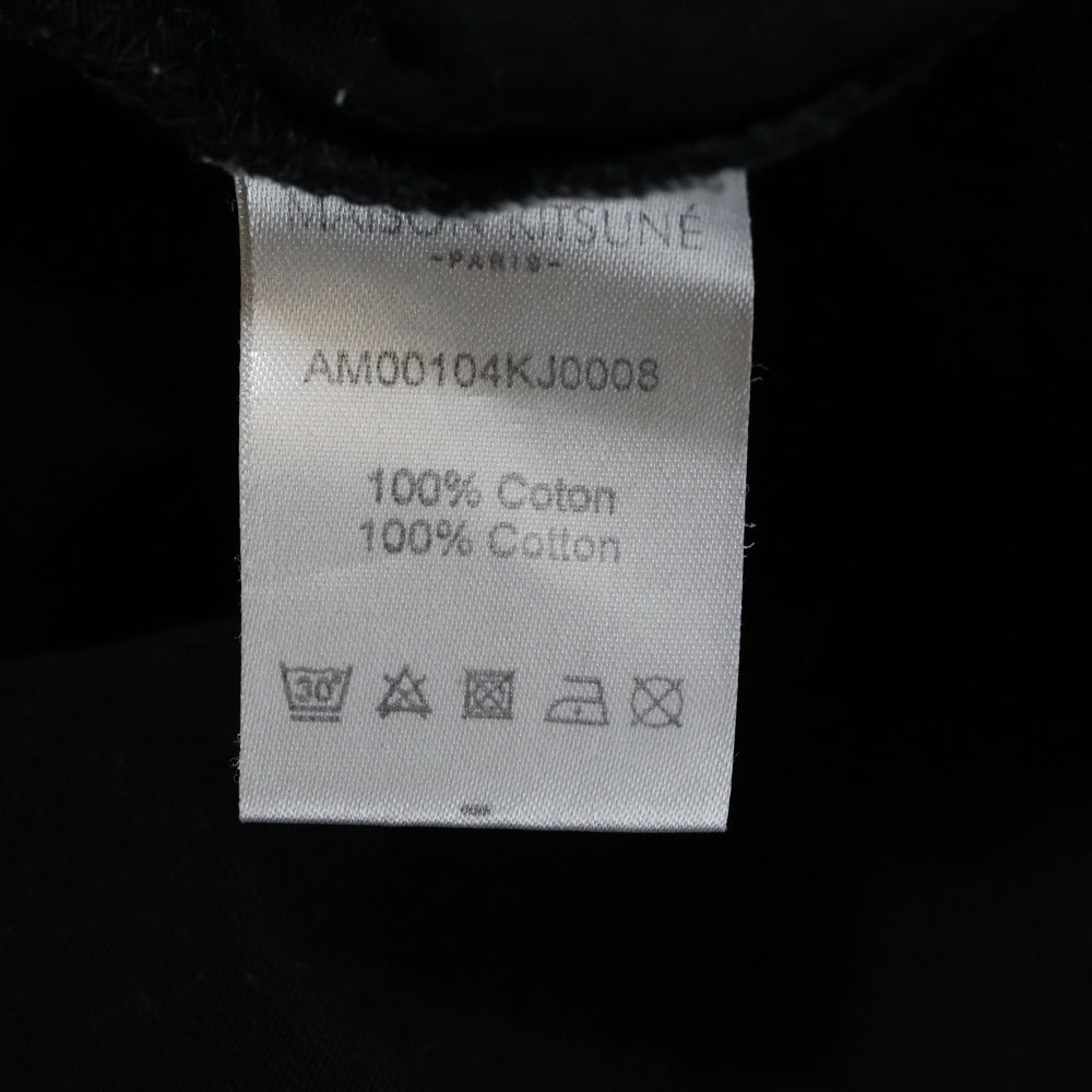 MAISON KITSUNE(メゾンキツネ) フロントロゴ 半袖Tシャツ カットソー ブラック AM00104KJ0008