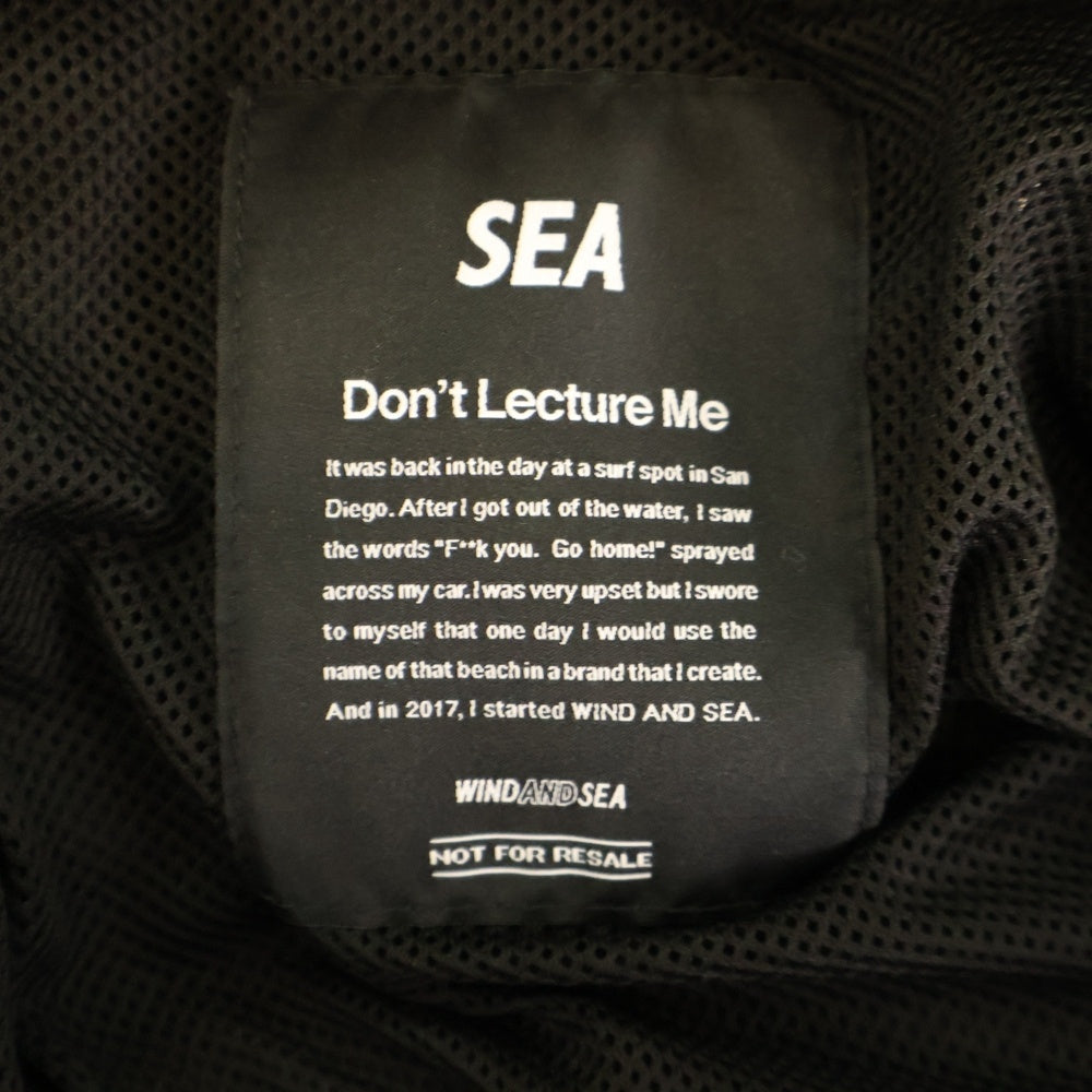 WIND AND SEA(ウィンダンシー) ロゴプリントジップアップジャケット ブラック WDS-0-MILTECH-23-Q2-JK-03