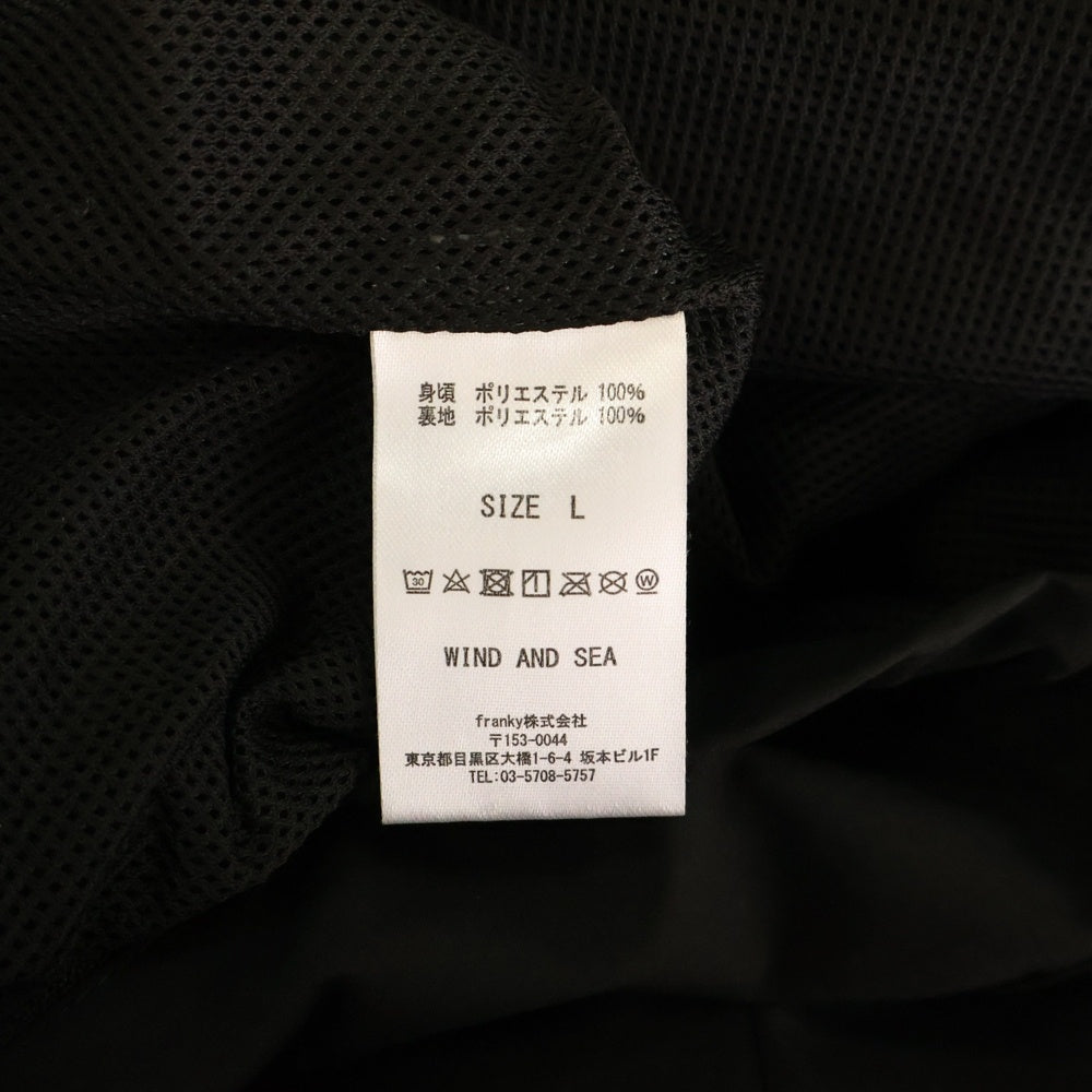 WIND AND SEA(ウィンダンシー) ロゴプリントジップアップジャケット ブラック WDS-0-MILTECH-23-Q2-JK-03