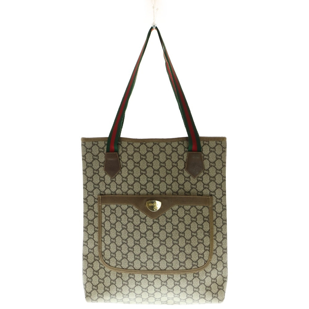 GUCCI(グッチ) PLUS TOTE BAG GG柄 シェリーライン トートバッグ ベージュ