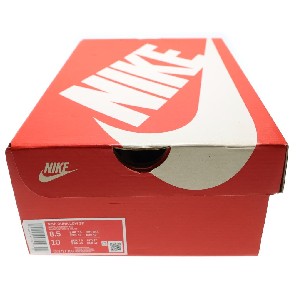 NIKE(ナイキ) DUNK LOW SP ST Johns White University Red ダンク セントジョーンズ ローカットスニーカー US8.5/26.5cm レッド/ホワイト CU1727-100