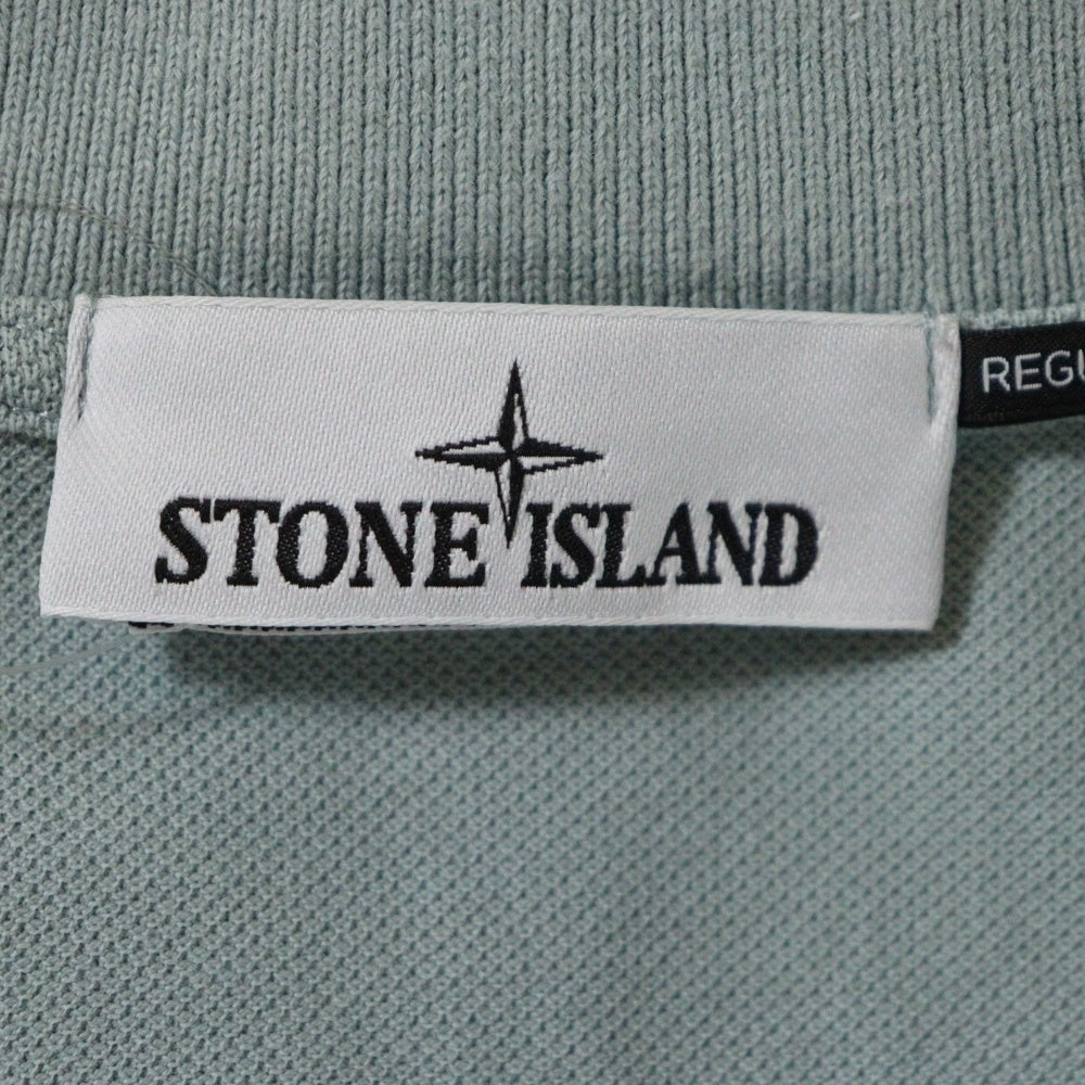 STONE ISLAND(ストーンアイランド) LOGO POLO SHIRTS ロゴ刺繍半袖ポロシャツ ミントブルー 101522R39
