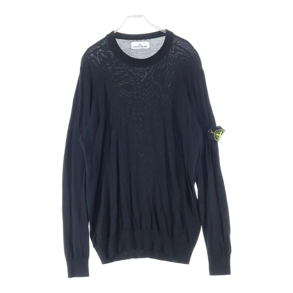 STONE ISLAND(ストーンアイランド) 23AW WAPPEN PATCH WOOL KNIT ワッペンパッチウールニット ブラック 7915510C4