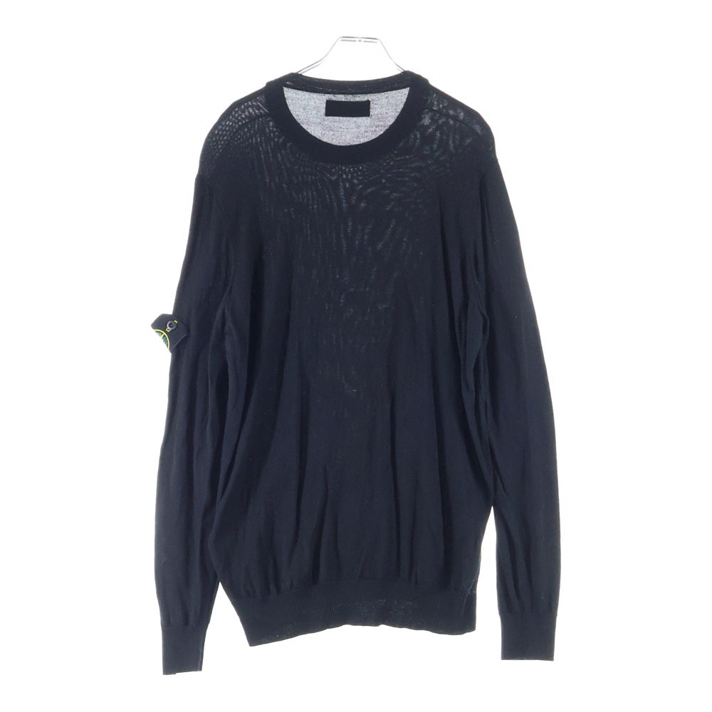 STONE ISLAND(ストーンアイランド) 23AW WAPPEN PATCH WOOL KNIT ワッペンパッチウールニット ブラック 7915510C4