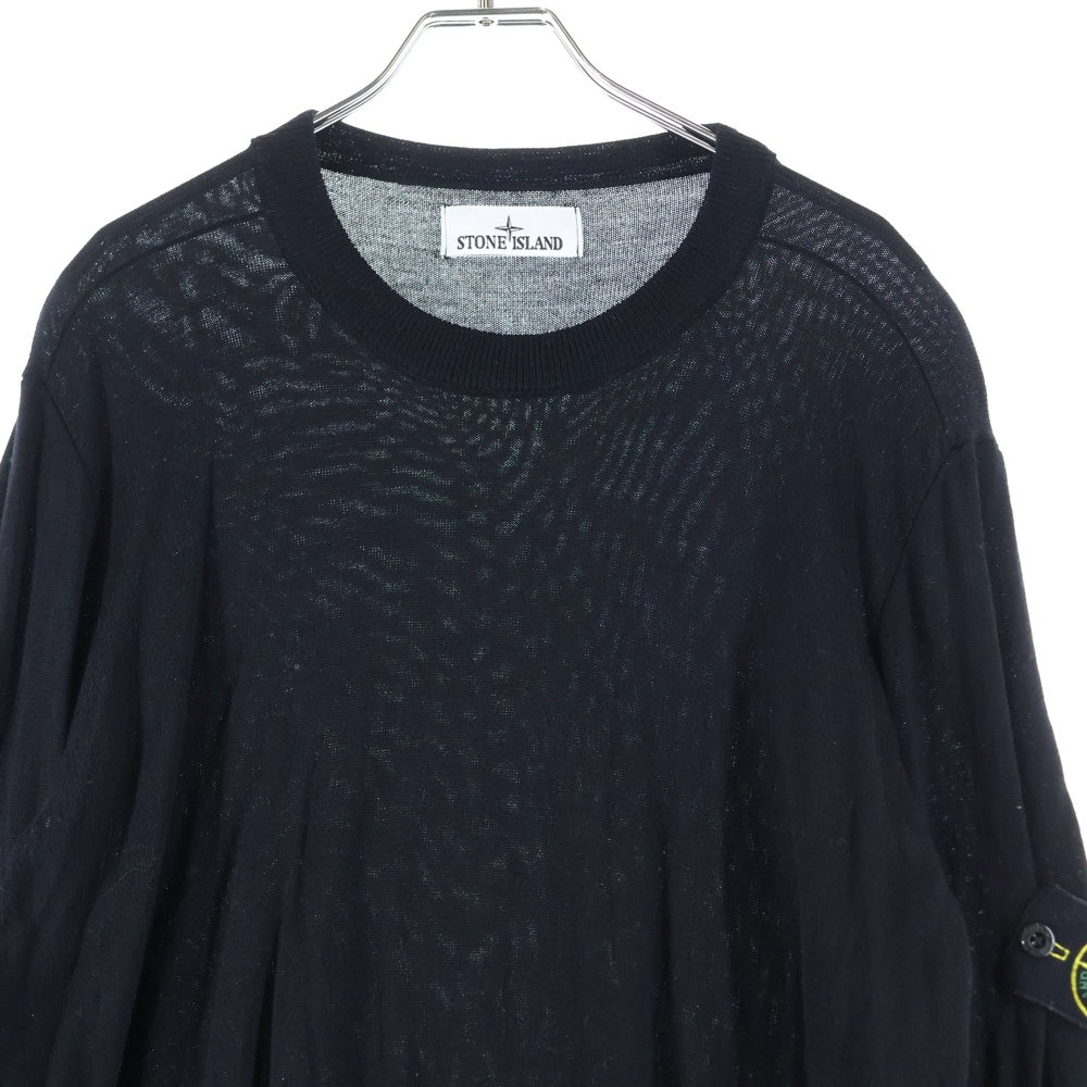 STONE ISLAND(ストーンアイランド) 23AW WAPPEN PATCH WOOL KNIT ワッペンパッチウールニット ブラック 7915510C4