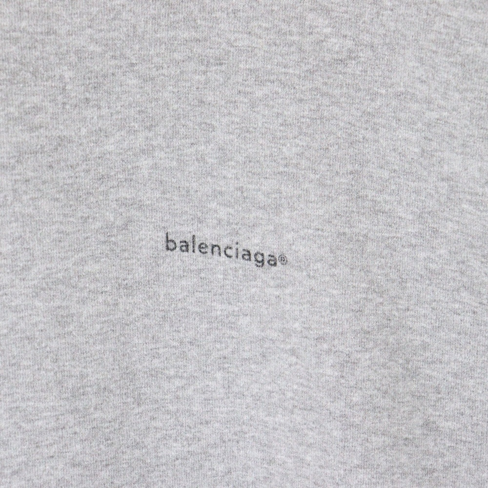 BALENCIAGA(バレンシアガ) Logo Hoodie ロゴプリント プルオーバースウェットパーカー フーディー グレー 481985 TTK14