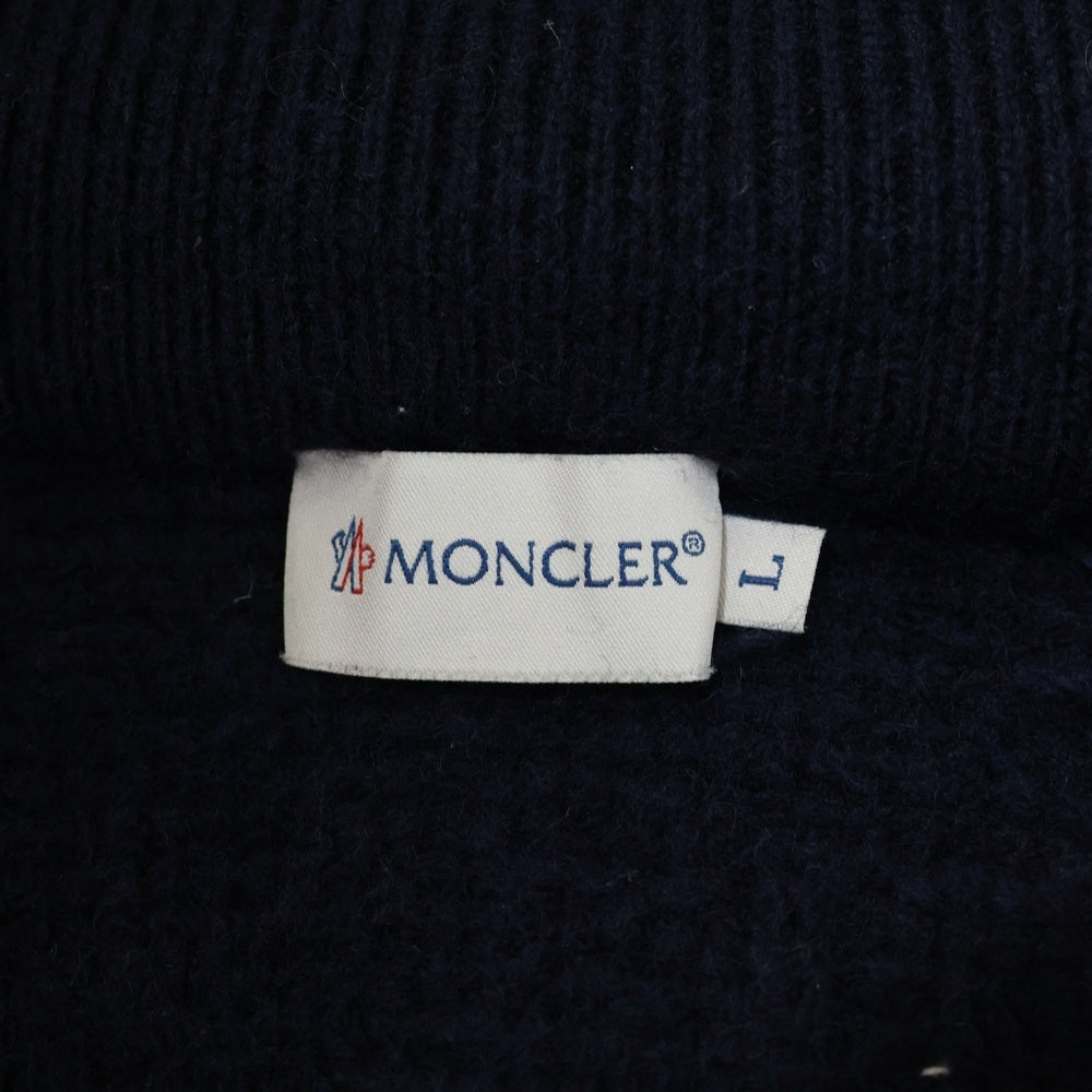 MONCLER(モンクレール) MAGLIONE TRICOT CARDIGAN ダウン切替 ジップアップニットパーカー フーディー レッド 420919404000 97338