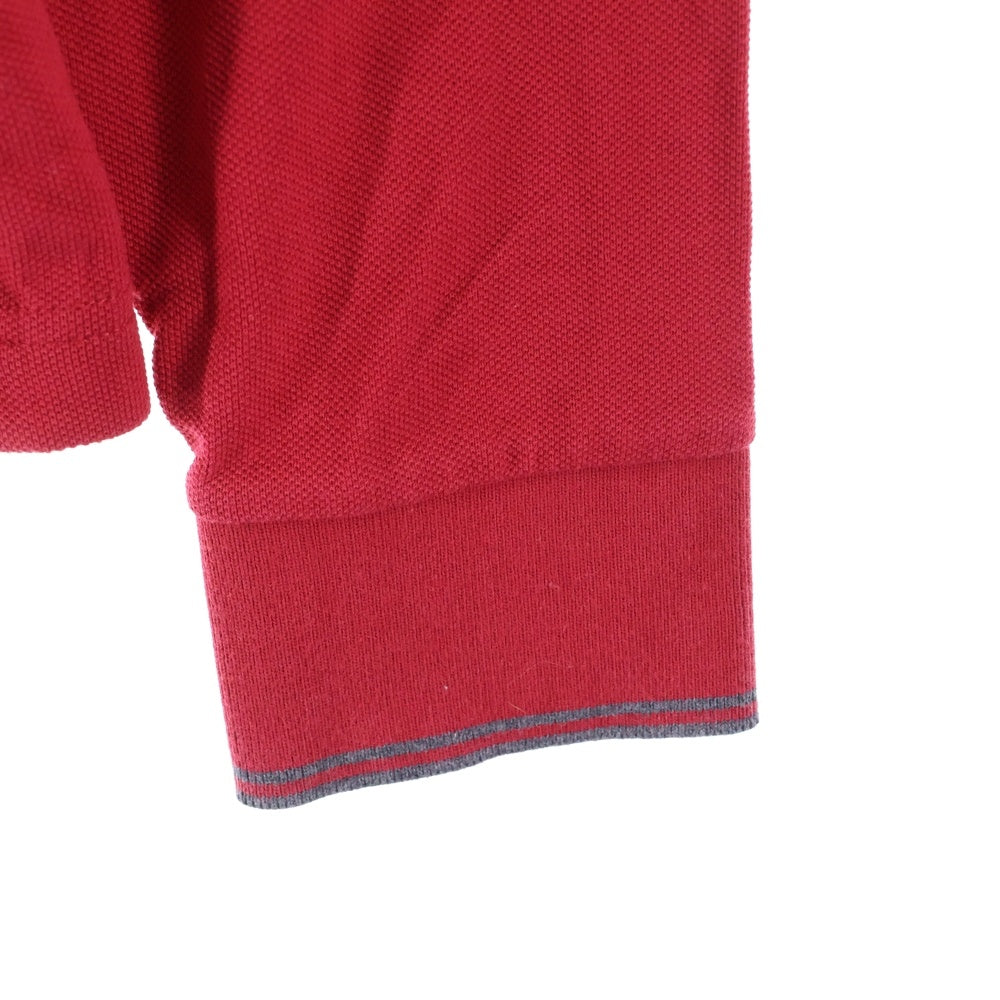 MONCLER(モンクレール) MAGLIA POLO MANICA LUNGA ロゴワッペン 長袖ポロシャツ レッド