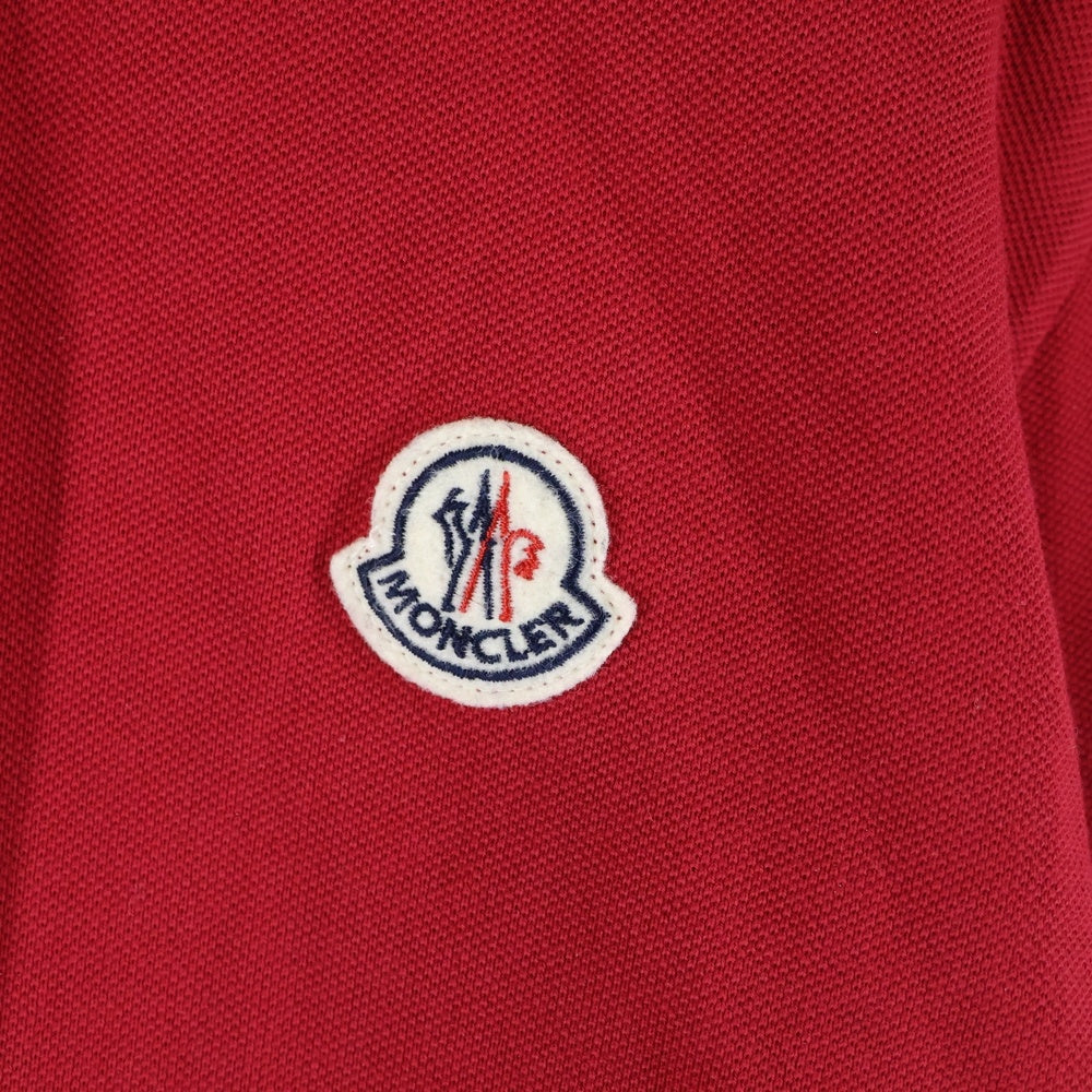 MONCLER(モンクレール) MAGLIA POLO MANICA LUNGA ロゴワッペン 長袖ポロシャツ レッド