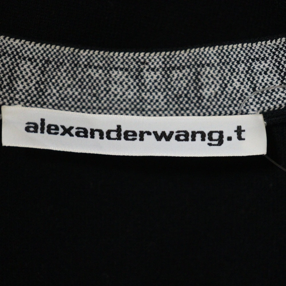 ALEXANDER WANG(アレキサンダーワン) Cropped Cardigan クロップド ニットカーディガン ブラック レディース 4KC2213076