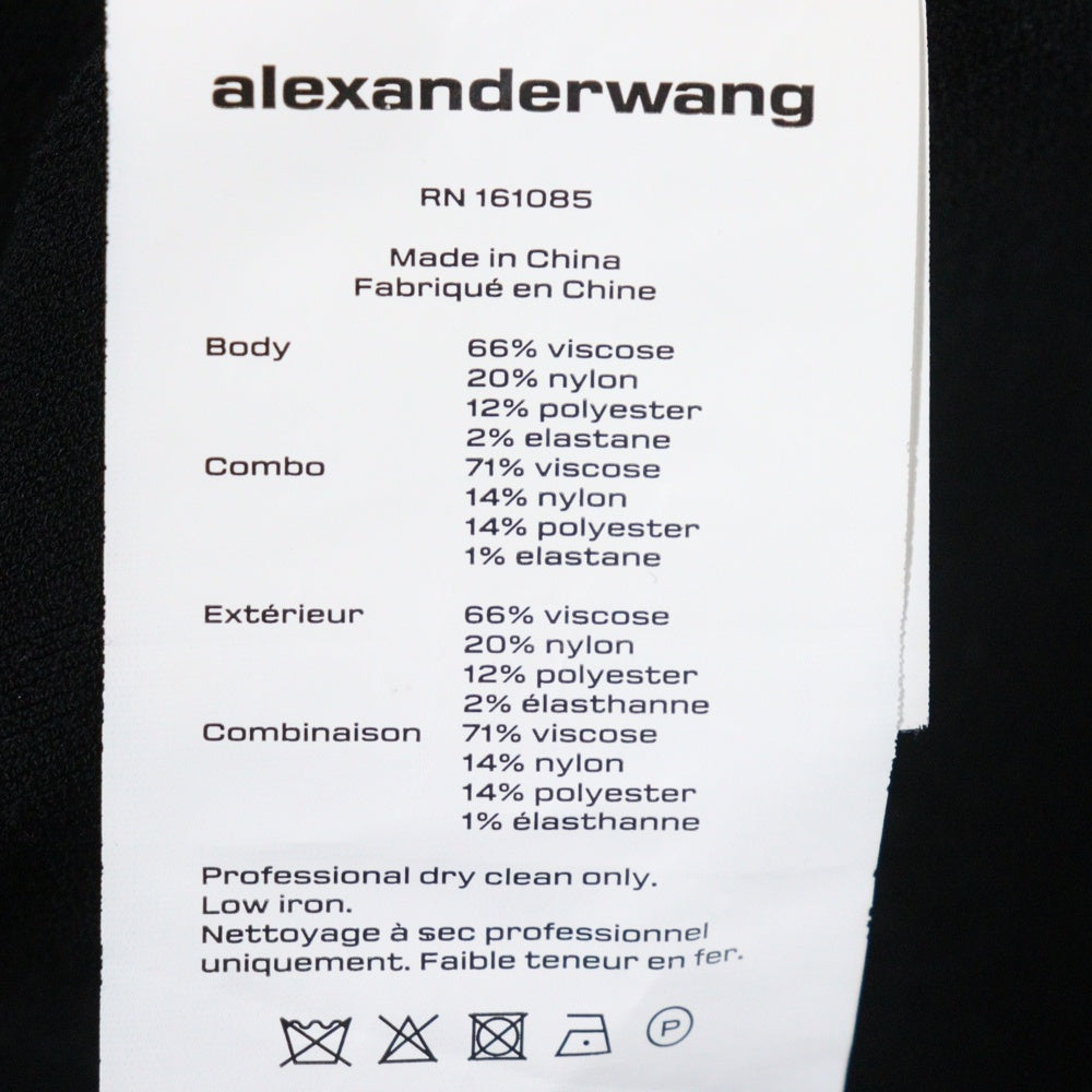 ALEXANDER WANG(アレキサンダーワン) Cropped Cardigan クロップド ニットカーディガン ブラック レディース 4KC2213076