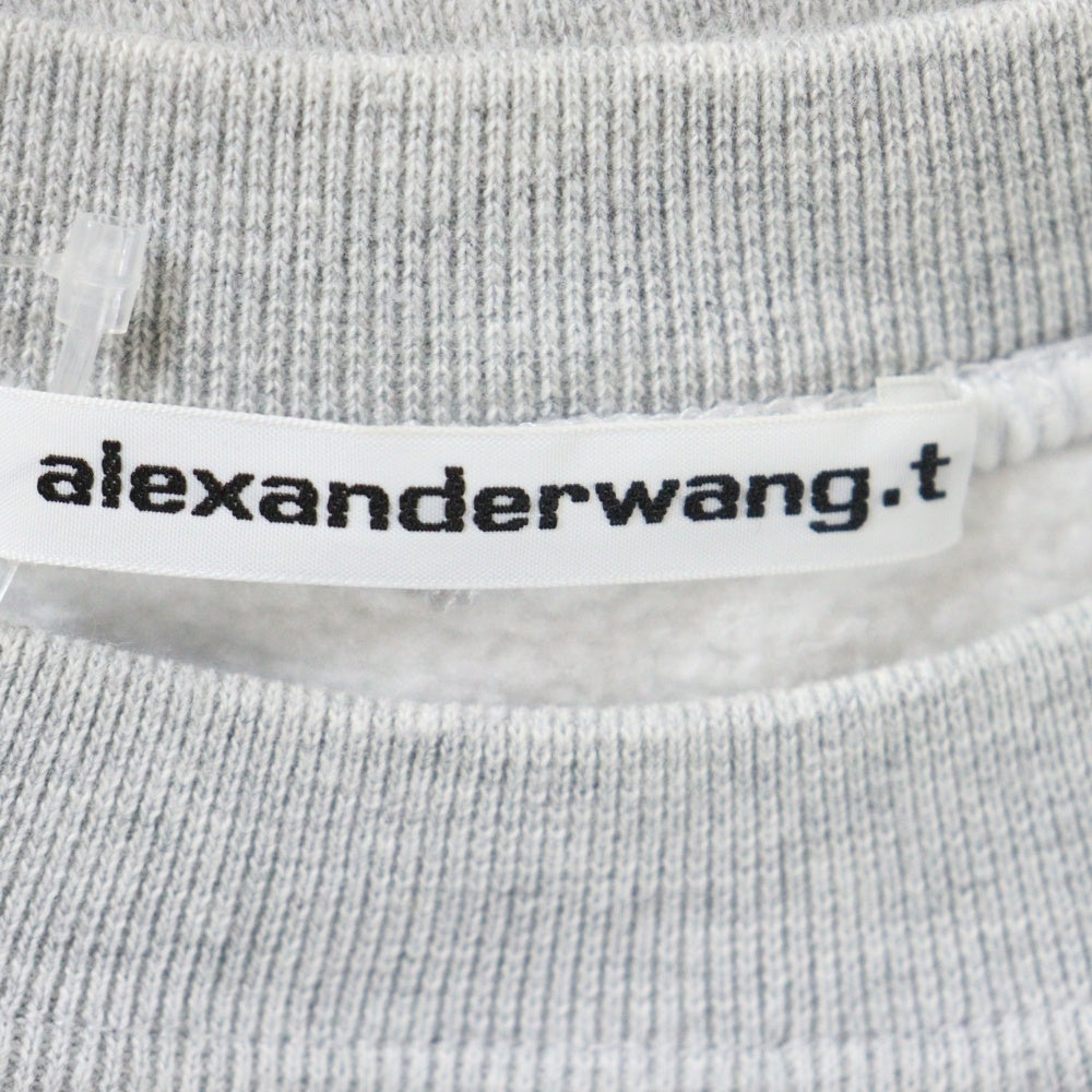 ALEXANDER WANG(アレキサンダーワン) Sweatshirt ロゴプリント クルーネックスウェットトレーナー グレー