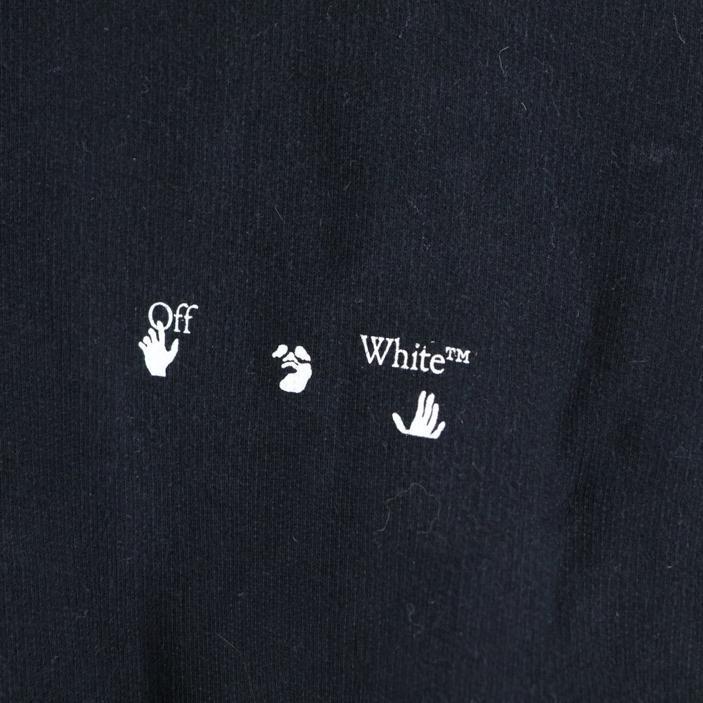 OFF-WHITE(オフホワイト) Sweatshirt オーバーサイズ クルーネックスウェットトレーナー ブラック OMBA054C99FLE001