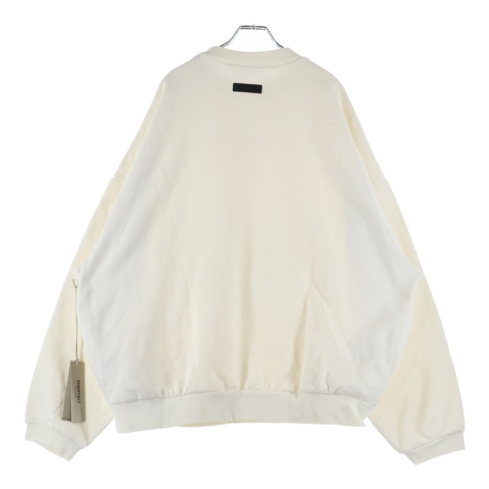 FEAR OF GOD ESSENTIALS(フィアオブゴッド エッセンシャルズ) SWEATSHIRT ラバーロゴ クルーネックスウェットトレーナー ホワイト