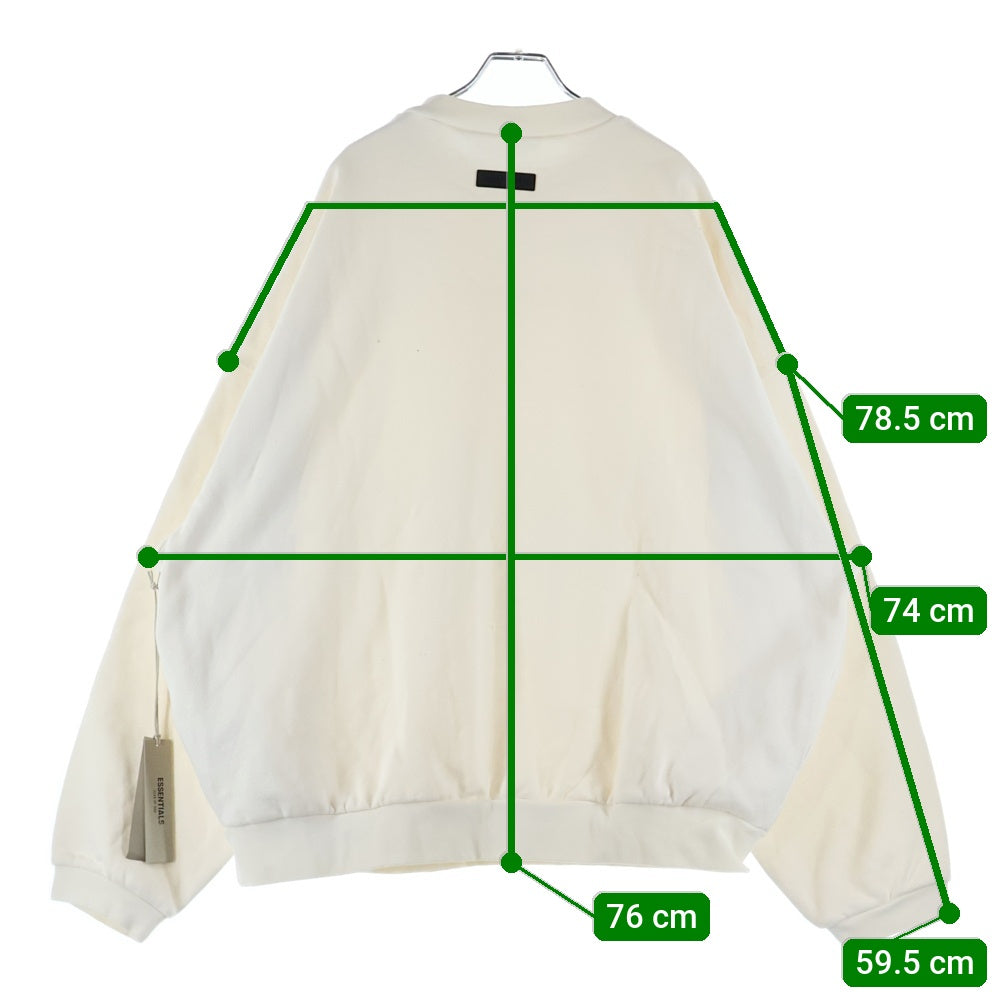 FEAR OF GOD ESSENTIALS(フィアオブゴッド エッセンシャルズ) SWEATSHIRT ラバーロゴ クルーネックスウェットトレーナー ホワイト