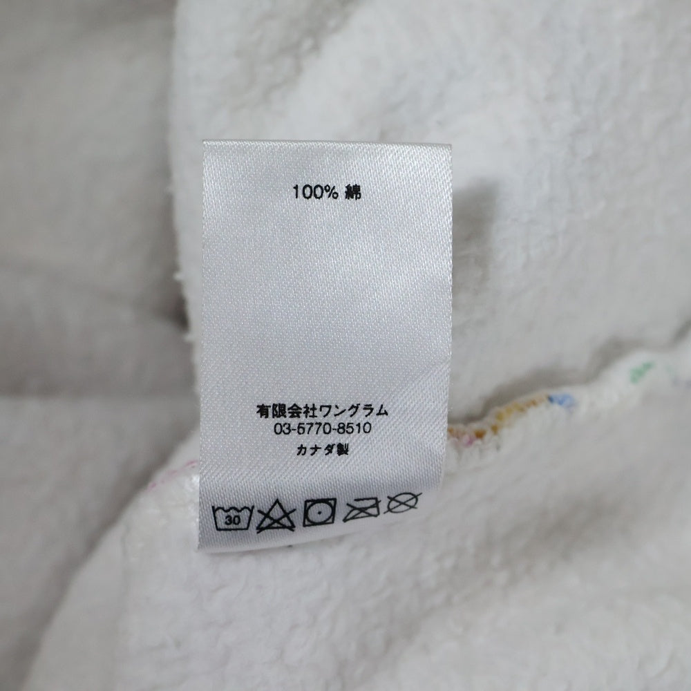 SUPREME(シュプリーム) 17AW ×HYSTERIC GLAMOUR Text Hoodie ヒステリックグラマー テキスト 総柄プルオーバースウェットパーカー フーディー ホワイト