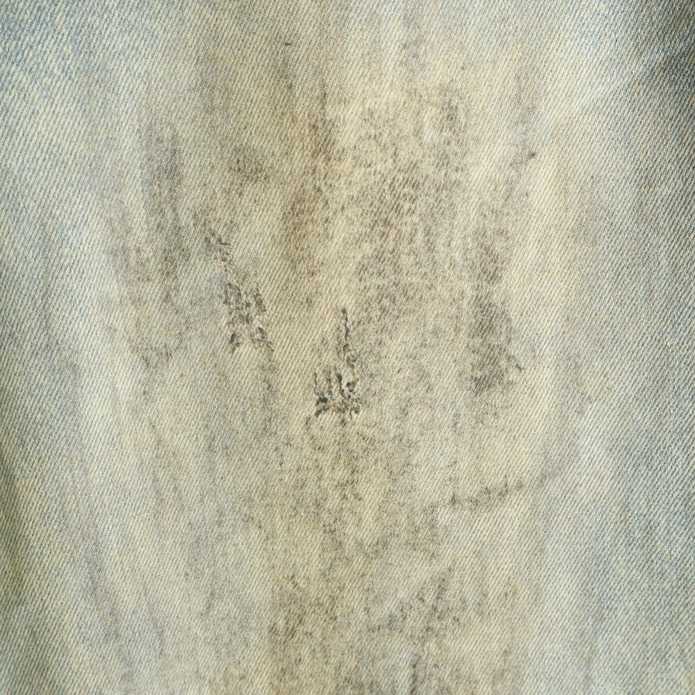 BIRTH OF ROYAL CHILD(バースオブロイヤルチャイルド) Dirty-Washed Brushing Wax Baggy Denim ダメージ加工 ワックスバギーデニムパンツ インディゴ