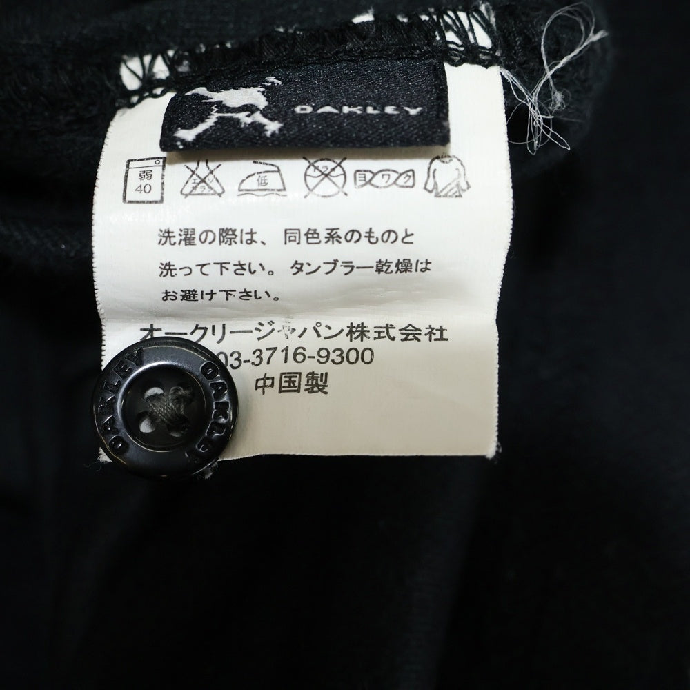 OAKLEY(オークリー) GOLF SHIRT ハーフジップ ロゴ刺繍ポロシャツ ブラック