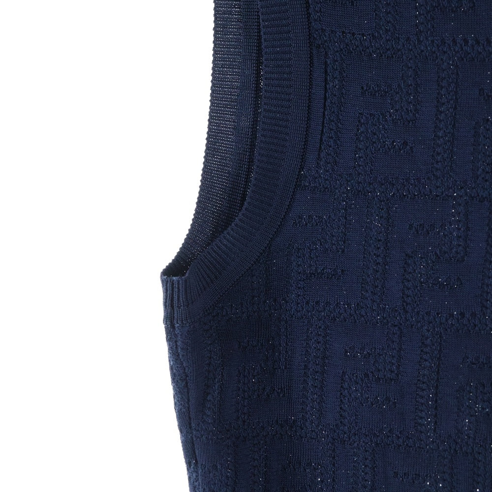 FENDI(フェンディ) FF Logo Knit Shirt FFロゴ ニットワンピース レディース ネイビー FZDA93 ABWQ