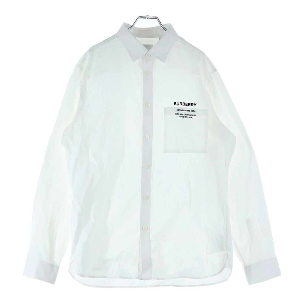 BURBERRY(バーバリー) Horseferry Print Logo Shirt 長袖シャツ ホワイト 8050263