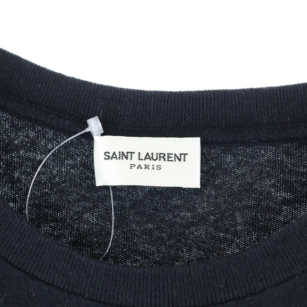 SAINT LAURENT PARIS(サンローランパリ) Logo T-Shirt ロゴプリント 半袖Tシャツ ブラック 579020 YBJM2