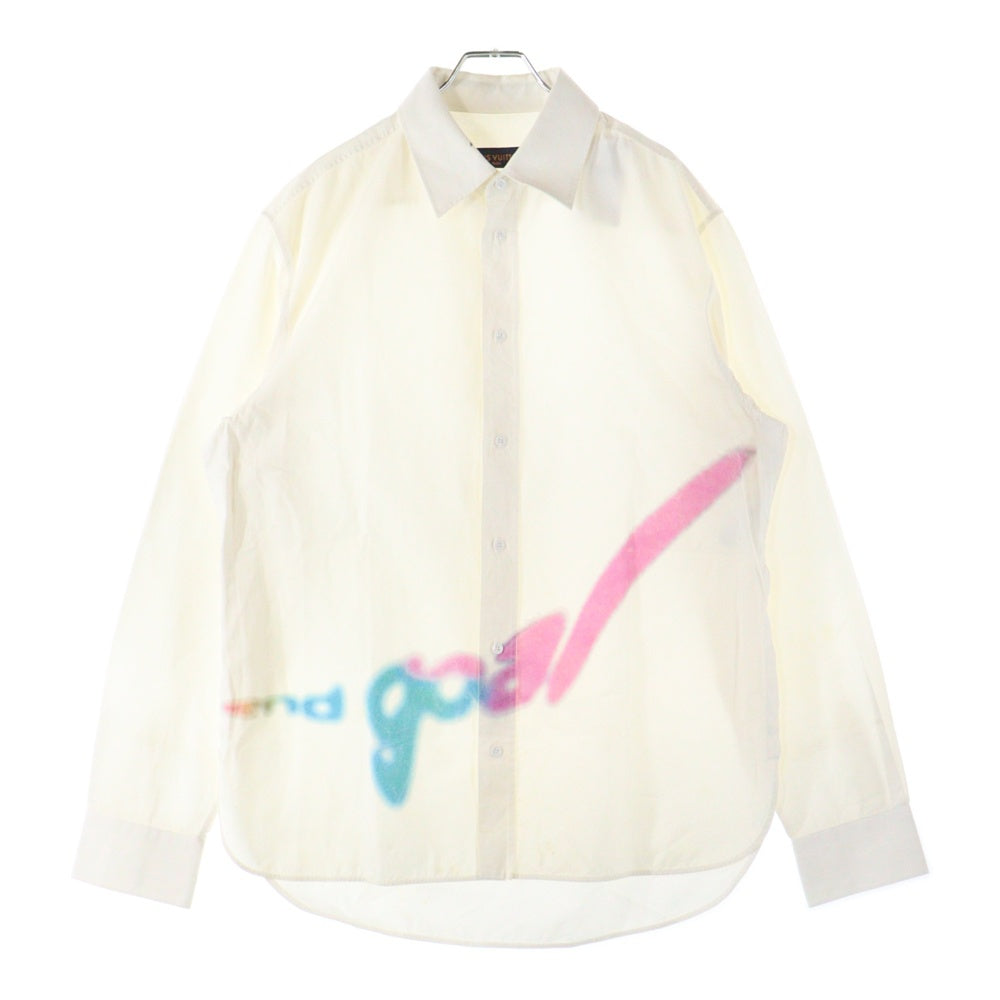 LOUIS VUITTON(ルイヴィトン) 21AW End Goal Printed Shirt 長袖シャツ ホワイト RM212 AS1 HLS89W