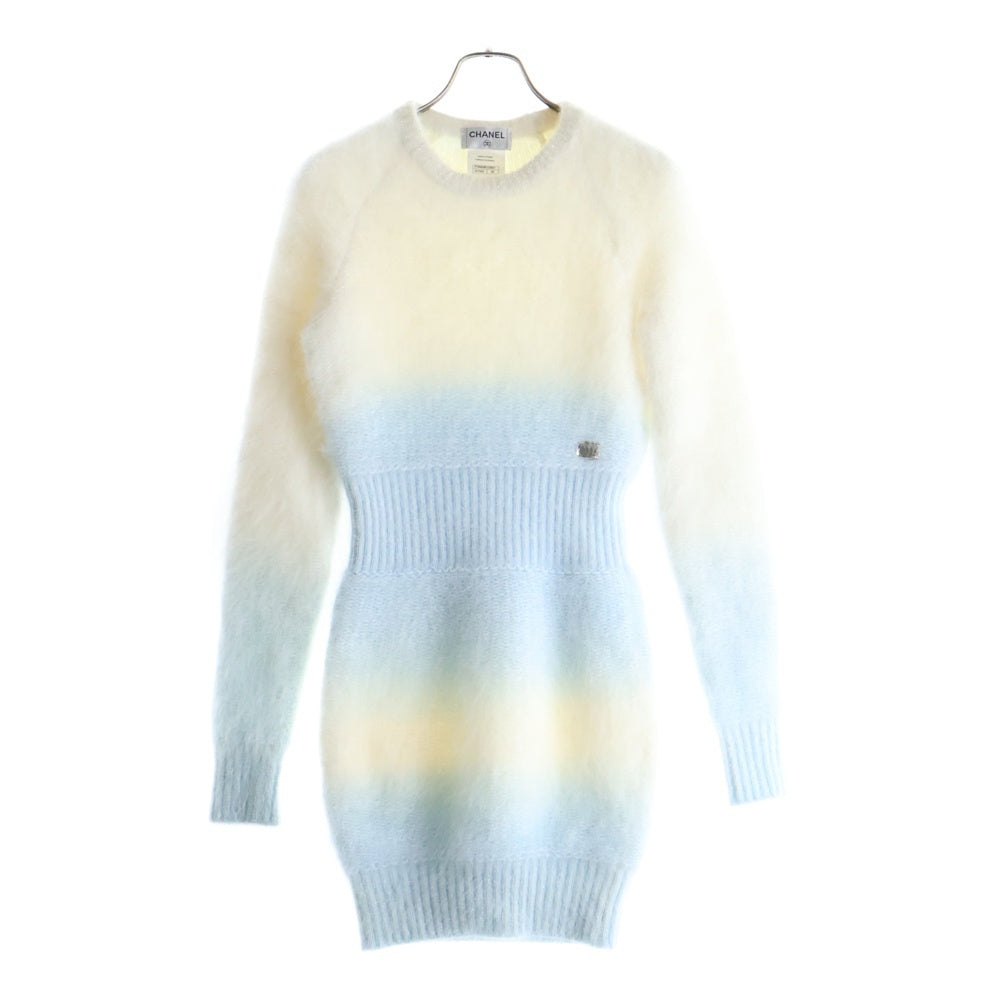 CHANEL(シャネル) Knit One Peace クルーネックニットセーター ニットワンピース ホワイト レディース P39908K02861