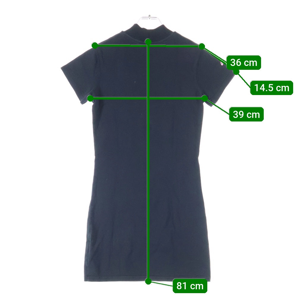 HERON PRESTON(ヘロンプレストン) Mini Dress 半袖Tシャツ ミニドレス ブラック HWDB011R19600022