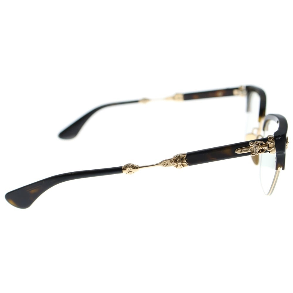 CHROME HEARTS(クロムハーツ) EVAGILIST DT/GP ダガーテンプル ウェリントン アイウェア サングラス 眼鏡 ブラウン/ゴールド