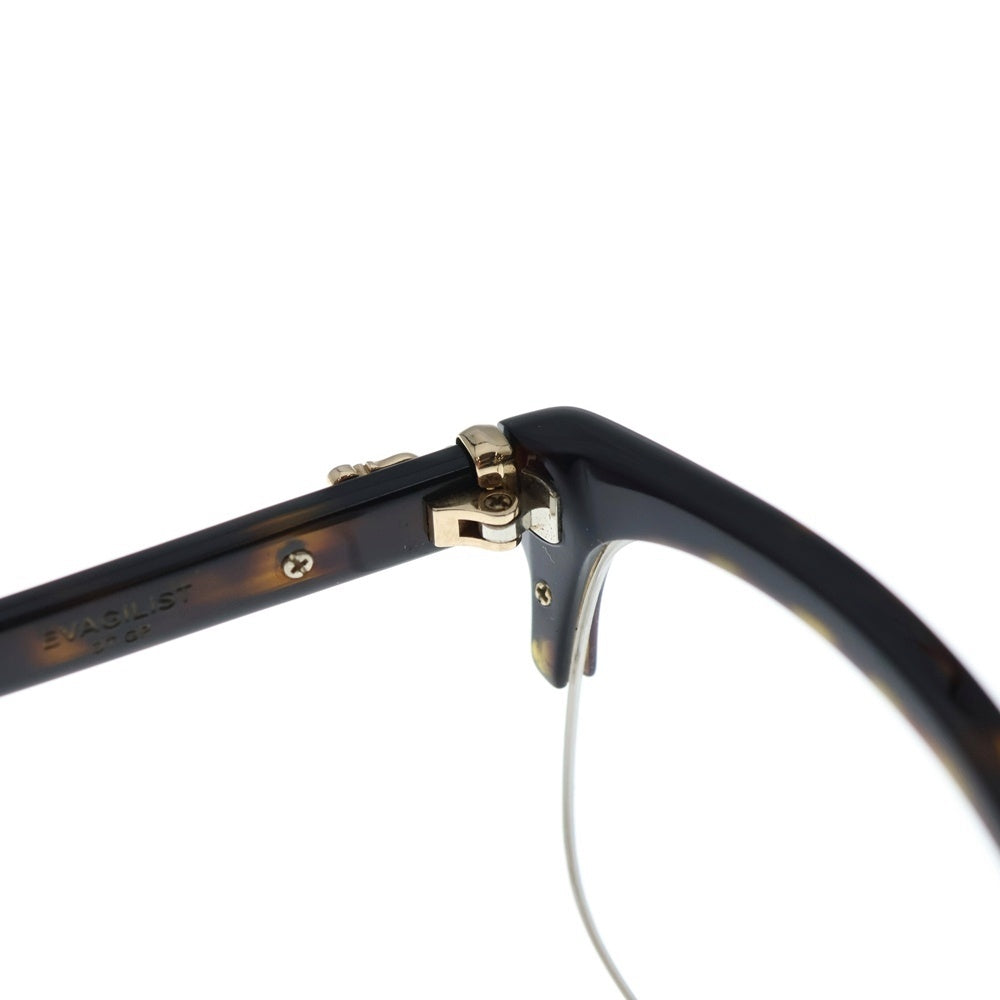 CHROME HEARTS(クロムハーツ) EVAGILIST DT/GP ダガーテンプル ウェリントン アイウェア サングラス 眼鏡 ブラウン/ゴールド