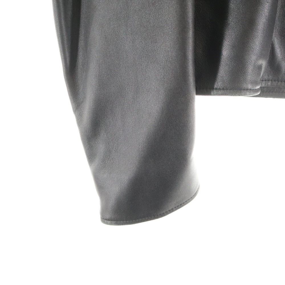 Maison Margiela 14(メゾンマルジェラ) 22SS 5-ZIP LEATHER JACKET 八の字 ラムレザー シングルライダース ジャケット ハの字 ブラック S50AM0489 SY1460