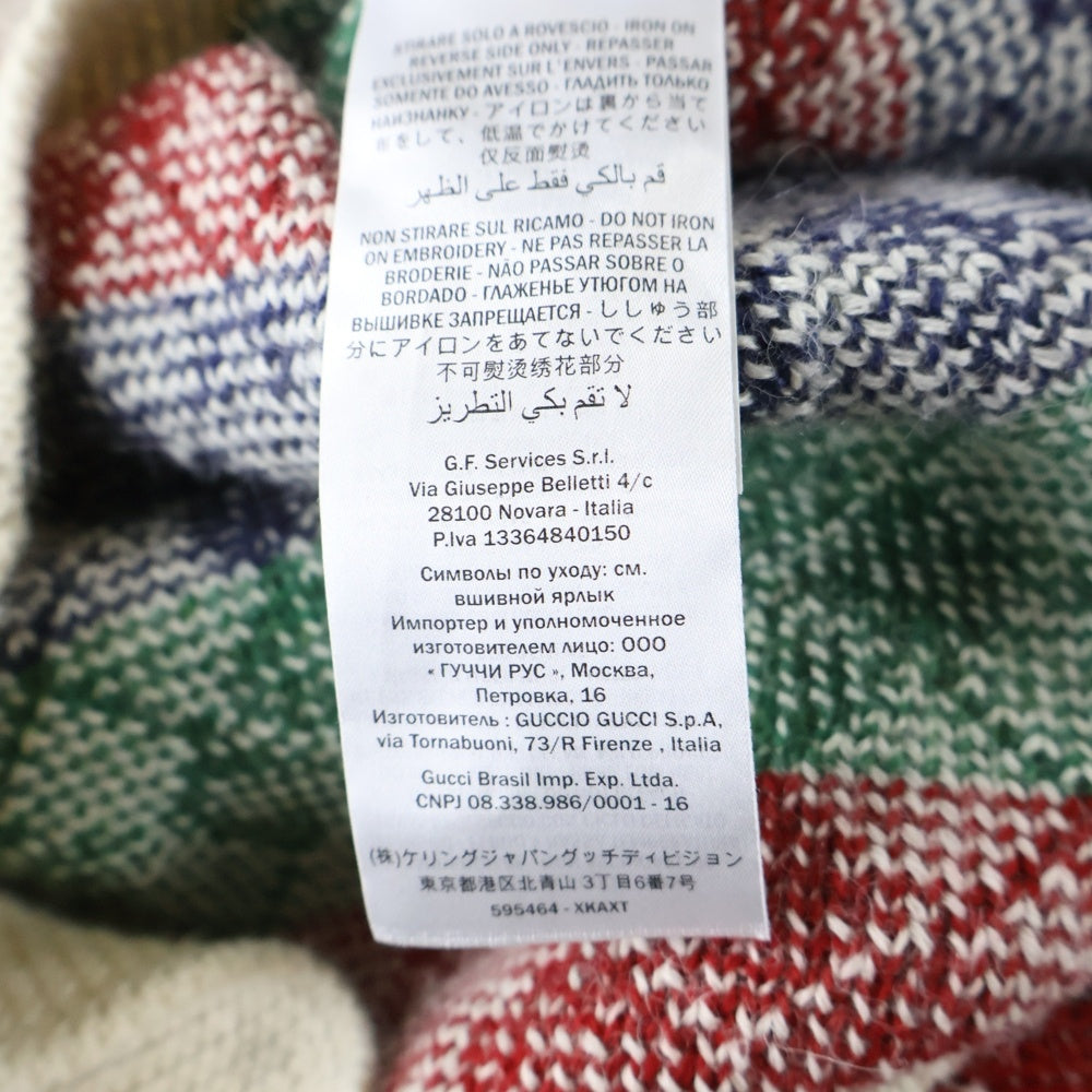 GUCCI(グッチ) ARGYLLE CHECK CARDIGAN アーガイルチェック ニットカーディガン マルチ 595464 XKAXT