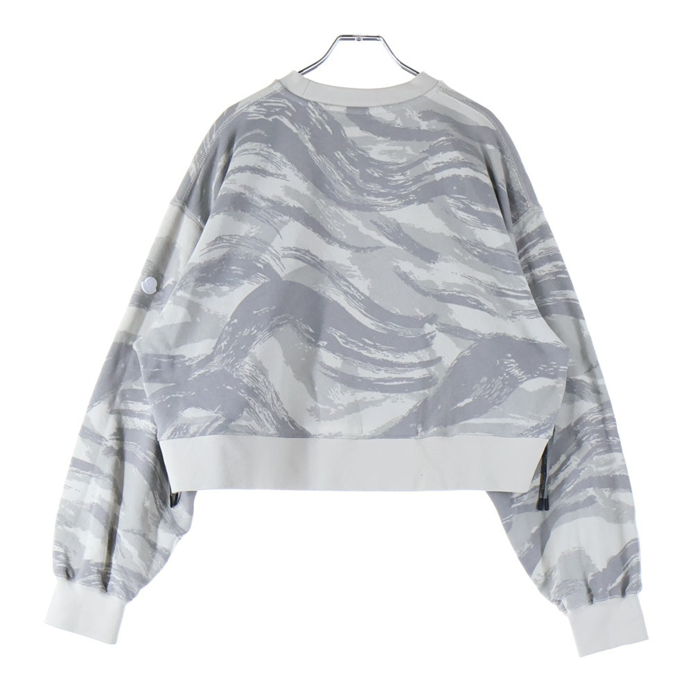 MONCLER(モンクレール) 22AW ×HYKE LOGO PATCH SWEAT ハイク ロゴパッチ クルーネック スウェットトレーナー グレー レディース H209K8G00001