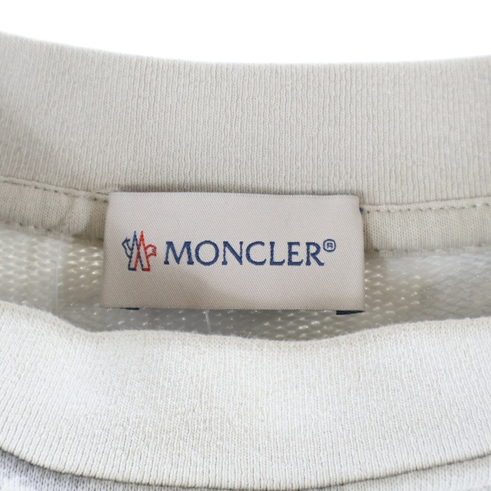 MONCLER(モンクレール) 22AW ×HYKE LOGO PATCH SWEAT ハイク ロゴパッチ クルーネック スウェットトレーナー グレー レディース H209K8G00001