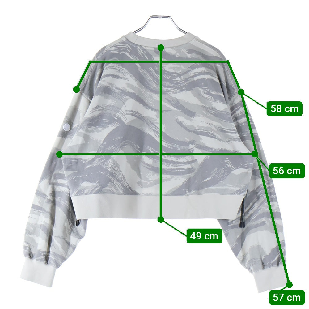 MONCLER(モンクレール) 22AW ×HYKE LOGO PATCH SWEAT ハイク ロゴパッチ クルーネック スウェットトレーナー グレー レディース H209K8G00001