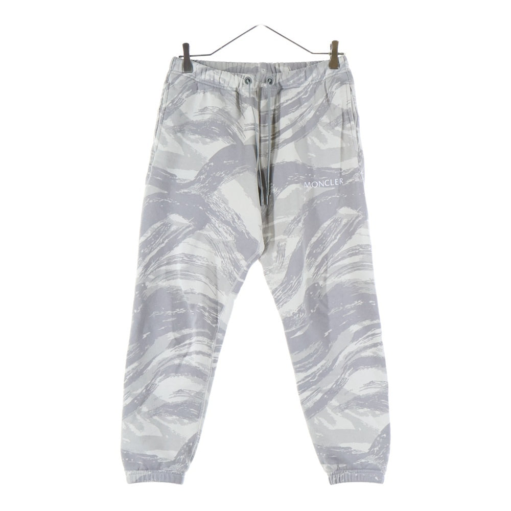 MONCLER(モンクレール) 22AW ×HYKE LOGO PATCH SWEAT PANTS ハイク ロゴパッチ クルーネック スウェットパンツ グレー レディース H209K8G00001