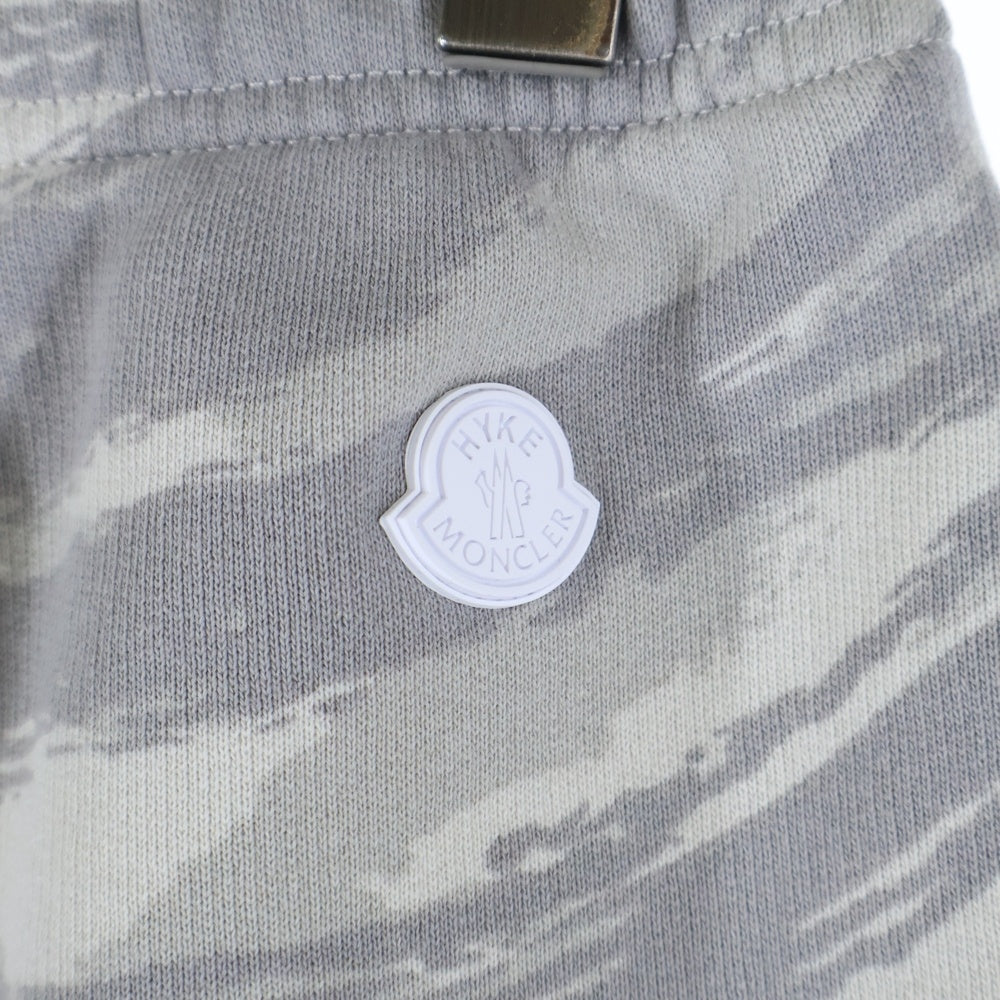 MONCLER(モンクレール) 22AW ×HYKE LOGO PATCH SWEAT PANTS ハイク ロゴパッチ クルーネック スウェットパンツ グレー レディース H209K8G00001