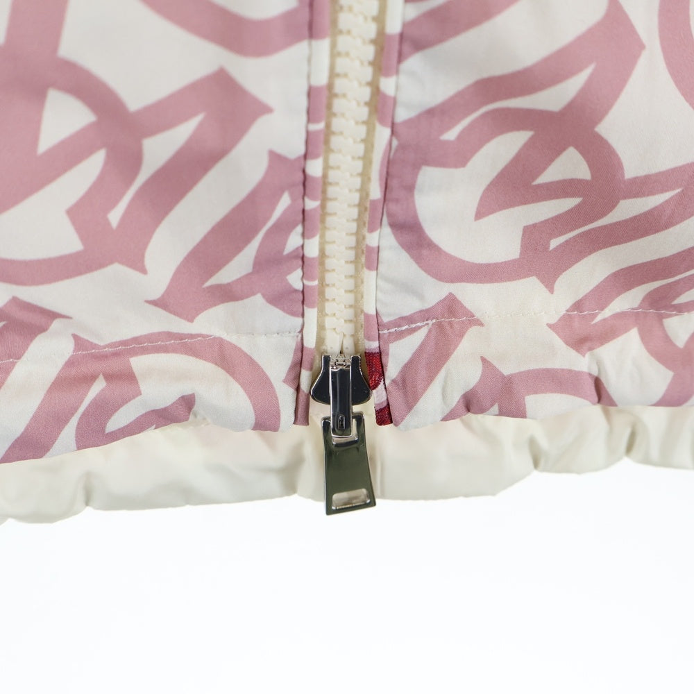 MONCLER(モンクレール) ×Disney LOGO JACKET ディズニー リバーシブル 総柄ロゴ ジップアップフーディジャケット ピンク I10931A00074