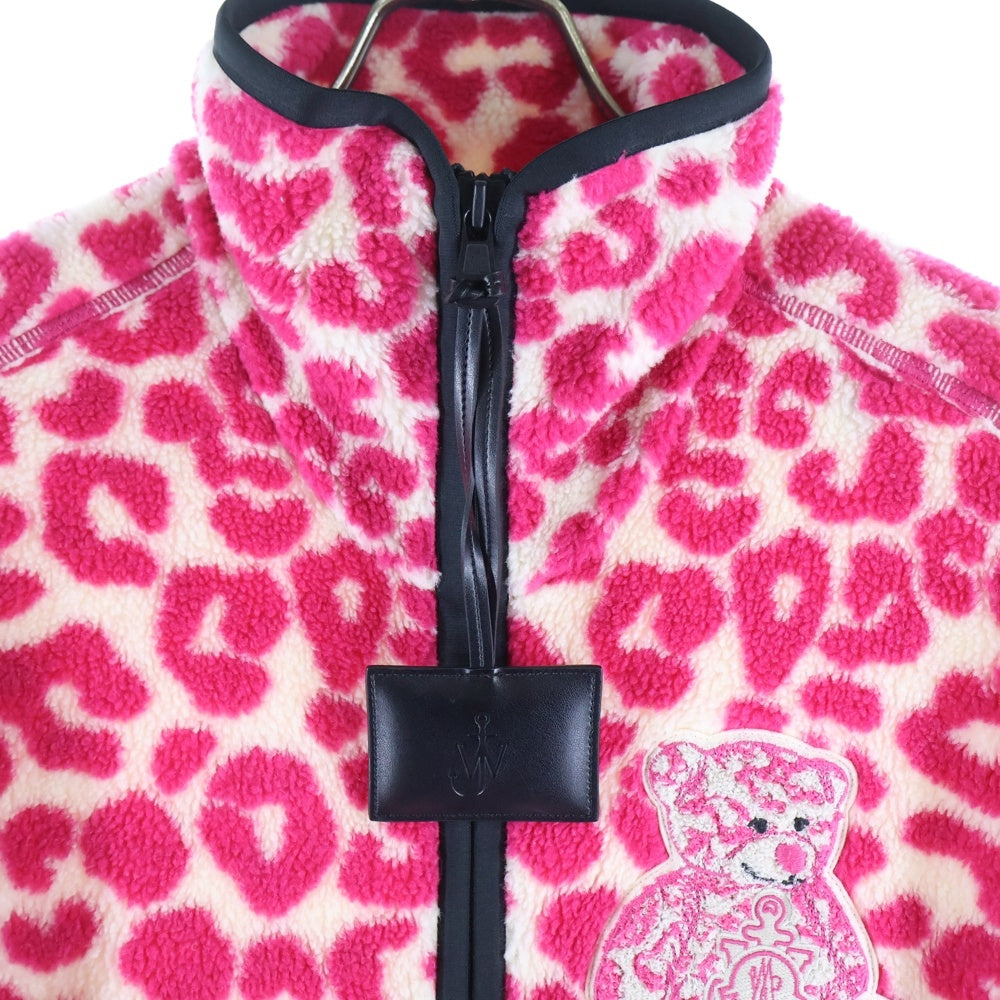 MONCLER(モンクレール) ×JW Anderson PINK JACKET BEAR JACKET JWアンダーソン ベアーロゴパッチ ジップアップジャケット ブルゾン ピンク I10931A00002