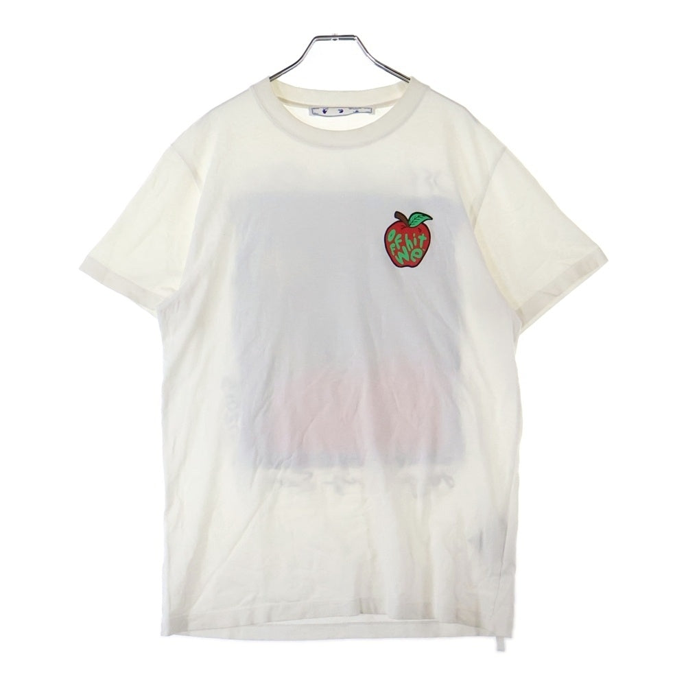 OFF-WHITE(オフホワイト) 21SS Apple Slim T-Shirt 半袖Tシャツ ホワイト OMAA027S21JER022