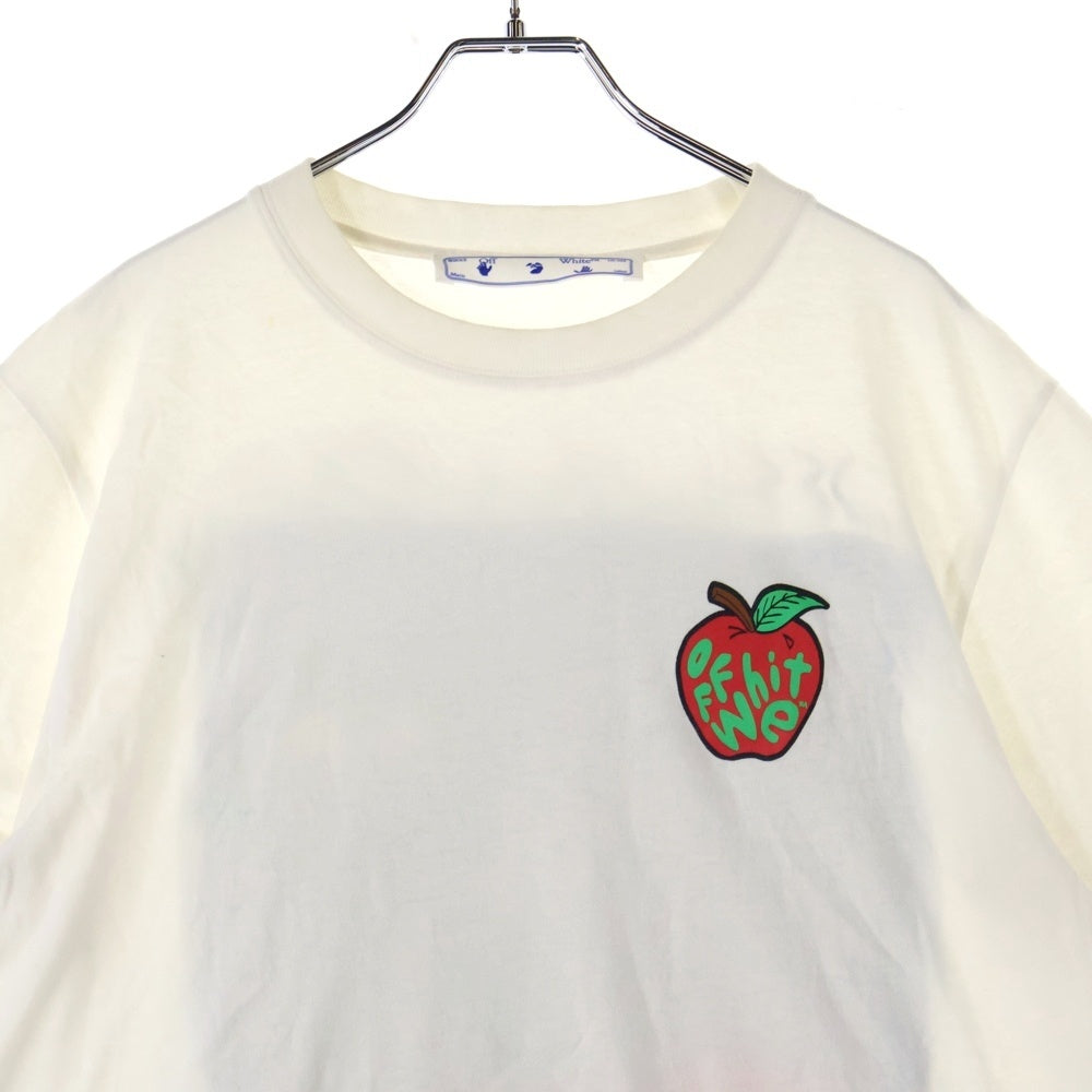 OFF-WHITE(オフホワイト) 21SS Apple Slim T-Shirt 半袖Tシャツ ホワイト OMAA027S21JER022