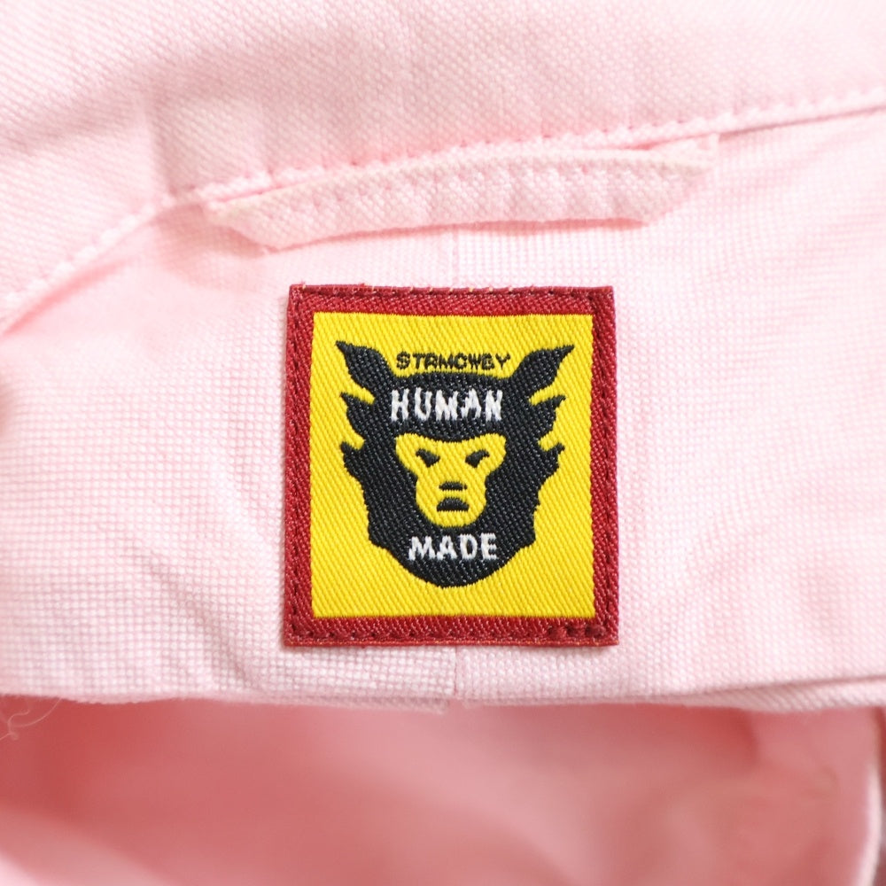 HUMAN MADE(ヒューマンメイド) OXFORD BD L/S SHIRT ハートロゴ刺繍 長袖シャツ ピンク